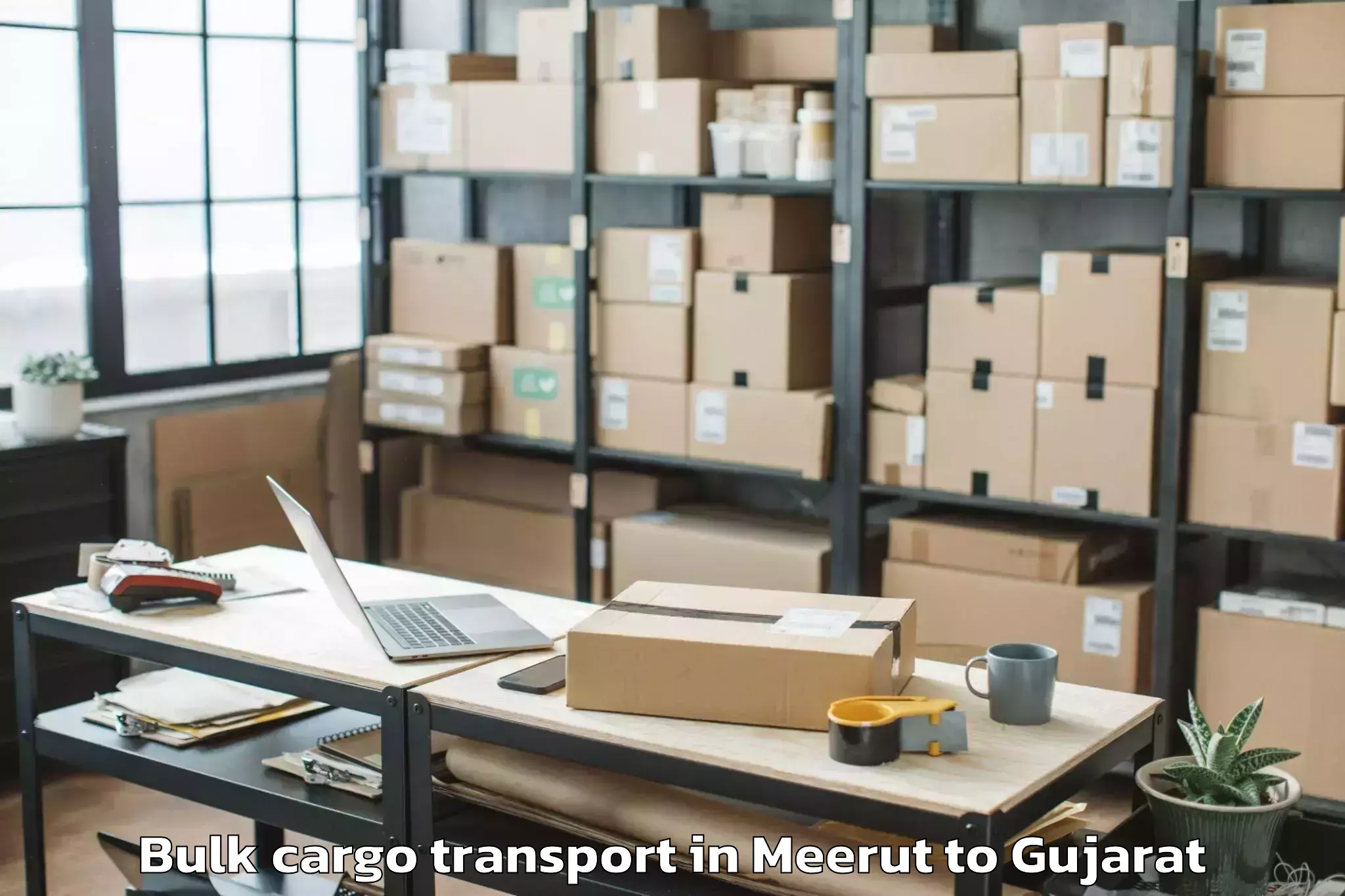 Affordable Meerut to Junagadh Bulk Cargo Transport